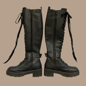 Current Mood Obsidian Pocket Combat Boots